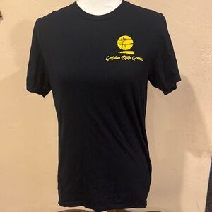 Black T-Shirt with Yellow Graphic
